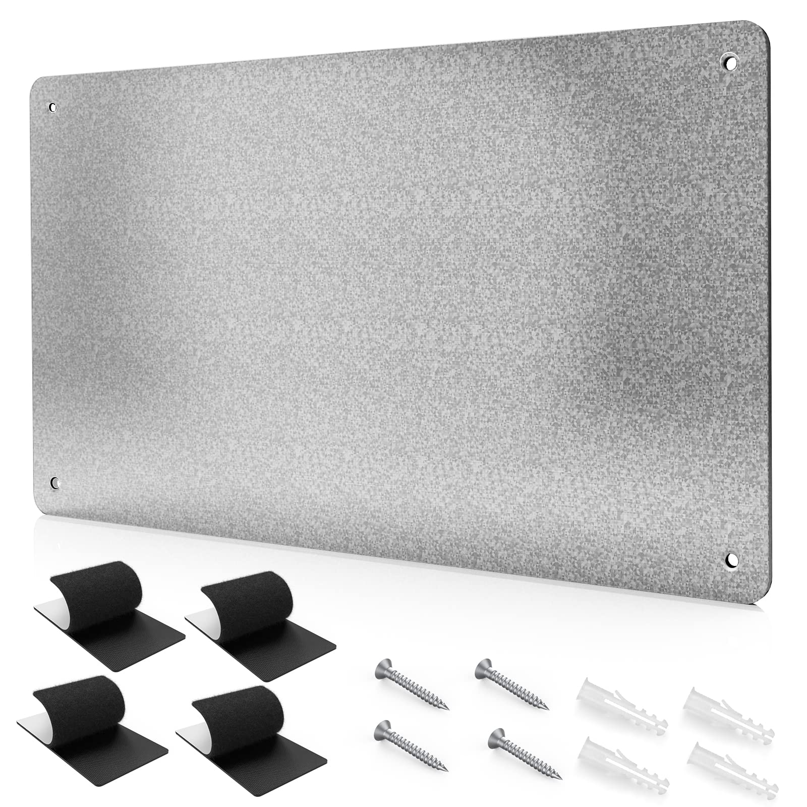 OFIFO® Stainless Steel Magnetic Board 43x30cm Wall Mounted Metal Memo Board for Home, Office, or Kitchen Organization & Display OFIFO® Stainless Steel Magnetic Board 43x30cm Wall Mounted Metal Memo Board for Home, Office, or Kitchen Organization & Display